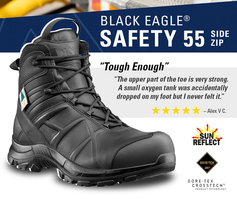 Haix black eagle safety 55 mid side on sale zip