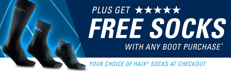 HAIX Presidents Day Sale + Free SOCKS on any boot purchase!