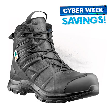 HAIX Cyber Savings on Black Eagle Safety 55 Mid Side Zip